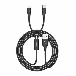 کابل تبدیل 1.2 متری USB به Lightning - Micro USB بیسوس CAML-SU01