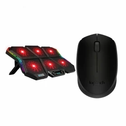 باندل موس بی سیم لاجیتک M171 Black و کول پد کول کلد K40 RGB