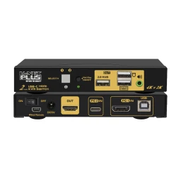 سوئیچ کی وی ام ۲ پورت Type-C و HDMI کی نت پلاس مدل KP-SWKCHD02