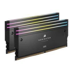 رم دسکتاپ DDR5 دو کاناله 6000 مگاهرتز CL30 کورسیر مدل DOMINATOR TITANIUM RGB ظرفیت 48 گیگابایت