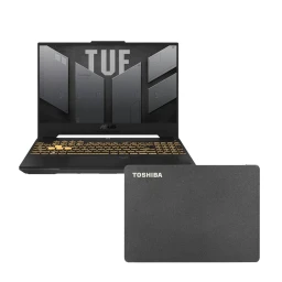 لپ تاپ 15.6 اینچی ایسوس مدل TUF Gaming F15 FX507ZU i7-12700H/16GB/512GB SSD/6GB RTX4050 به همراه هارد اکسترنال 2 ترابایت توشیبا